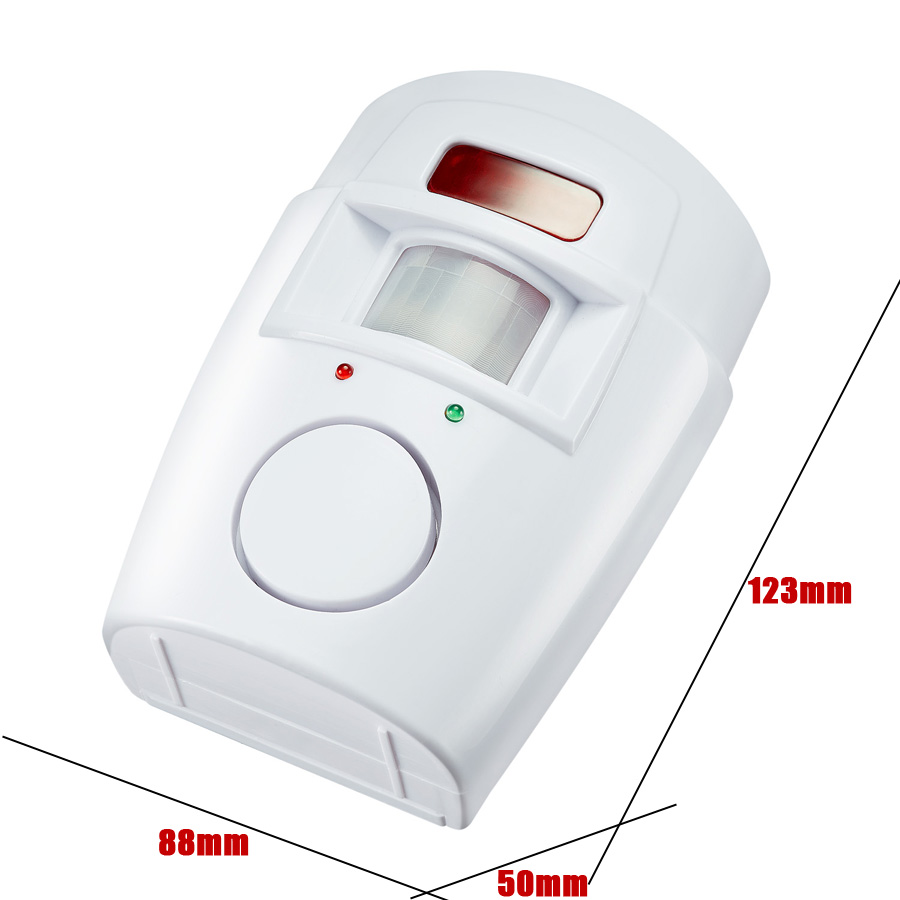 Alarma con sensor Infrarojo detector movimientos medidas