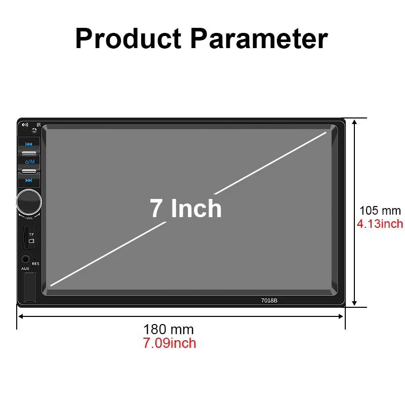 auto radio 2 din camara trasera medidas
