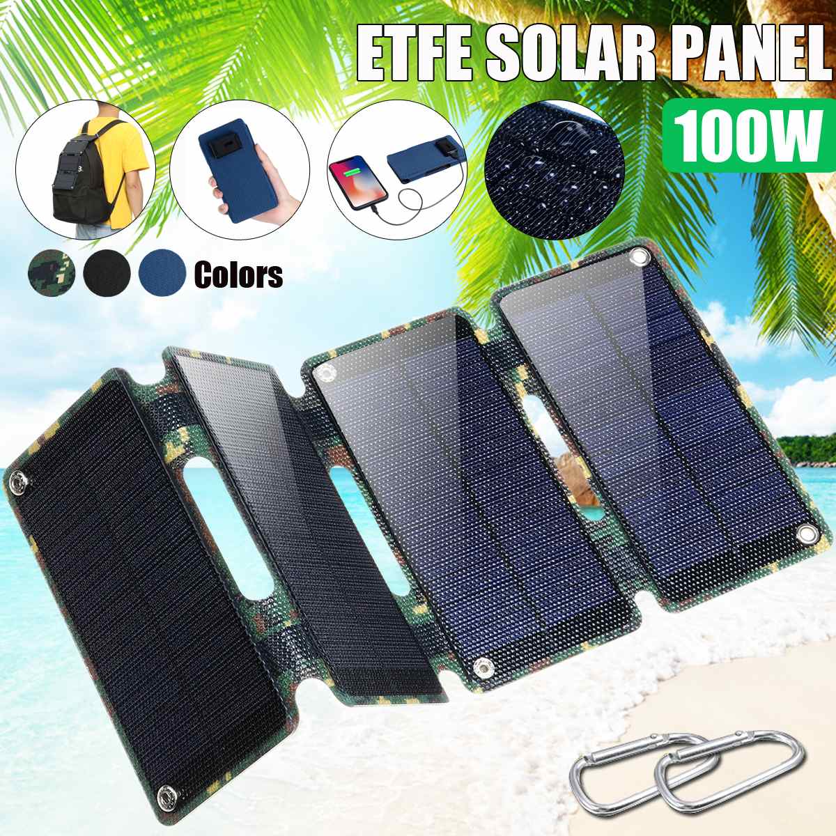 panel solar portatil abierto